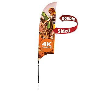 7' Streamline Razor Sail Sign Kit (Double-Sided with Ground Spike)