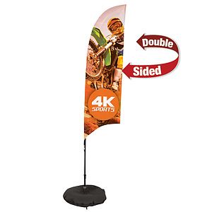 7' Streamline Razor Sail Sign Kit (Double-Sided with Three-Legged Scissor Base)