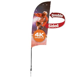 9' Streamline Razor Sail Sign Kit (Double-Sided with Ground Spike)