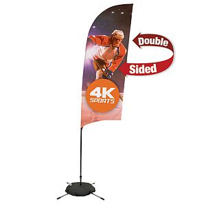 9' Streamline Razor Sail Sign Kit (Double-Sided with Scissor Base)