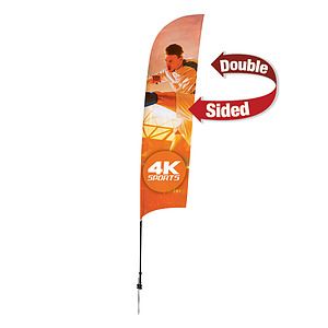 13' Streamline Razor Sail Sign Kit (Double-Sided with Ground Spike)