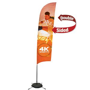 13' Streamline Razor Sail Sign Kit (Double-Sided with Scissor Base)