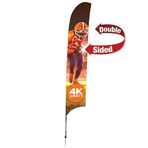 17' Streamline Razor Sail Sign Kit (Double-Sided with Ground Spike)