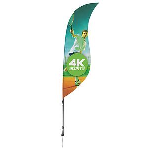 9' Streamline Sabre Sail Sign Kit (Single-Sided with Ground Spike)