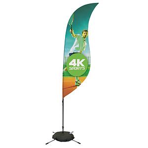 9' Streamline Sabre Sail Sign Kit (Single-Sided with Scissor Base)