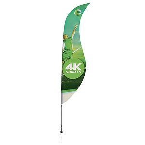 13' Streamline Sabre Sail Sign Kit (Single-Sided with Ground Spike)