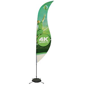13' Streamline Sabre Sail Sign Kit (Single-Sided with Scissor Base)