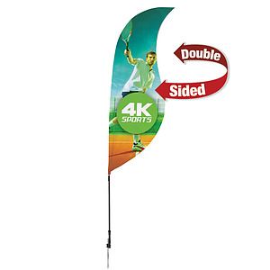 9' Streamline Sabre Sail Sign Kit (Double-Sided with Ground Spike)