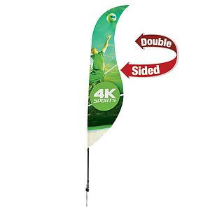 13' Streamline Sabre Sail Sign Kit (Double-Sided with Ground Spike)