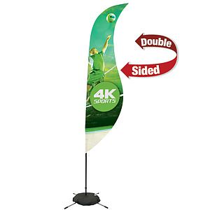 13' Streamline Sabre Sail Sign Kit (Double-Sided with Scissor Base)