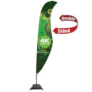 17' Streamline Sabre Sail Sign Kit (Double-Sided with Scissor Base)