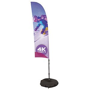 7' Streamline Blade Sail Sign Kit (Single-Sided with Scissor Base)