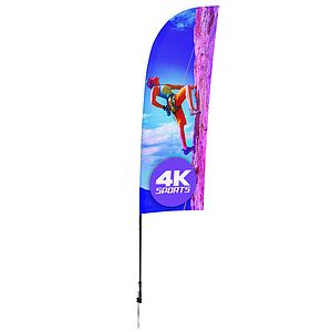 9' Streamline Blade Sail Sign Kit (Single-Sided with Ground Spike)