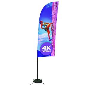 9' Streamline Blade Sail Sign Kit (Single-Sided with Scissor Base)