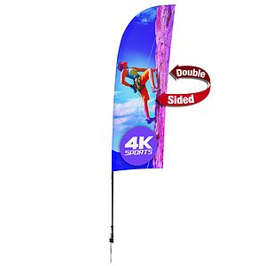9' Streamline Blade Sail Sign Kit (Double-Sided with Ground Spike)
