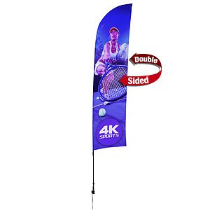 13' Streamline Blade Sail Sign Kit (Double-Sided with Ground Spike)