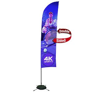 13' Streamline Blade Sail Sign Kit (Double-Sided with Scissor Base)