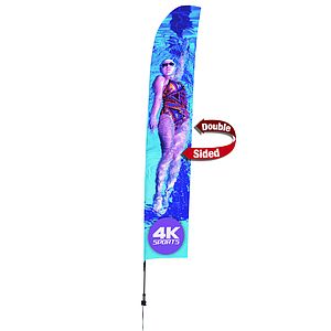 17' Streamline Blade Sail Sign Kit (Double-Sided with Ground Spike)