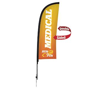 9' Premium Blade Sail Sign Kit (Double-Sided with Ground Spike)