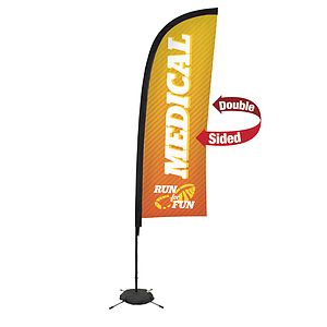 9' Premium Blade Sail Sign Kit (Double-Sided with Scissor Base)