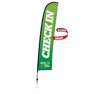 17' Premium Blade Sail Sign Kit (Double-Sided with Ground Spike)