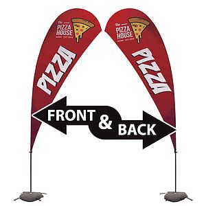 13' Value Teardrop Sail Sign Kit (Single-Sided with Cross Base)