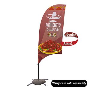 7.5' Value Razor Sail Sign Kit (Double-Sided with Cross Base)