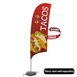 10.5' Value Razor Sail Sign Kit (Double-Sided with Cross Base)