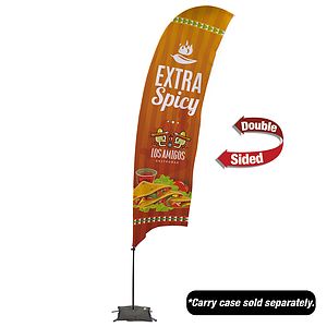 15' Value Razor Sail Sign Kit (Double-Sided with Cross Base)