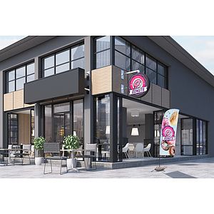 7.5' Value Blade Sail Sign Kit (Single-Sided with Cross Base)