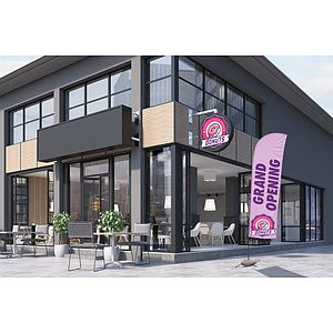 10.5' Value Blade Sail Sign Kit (Single-Sided with Cross Base)