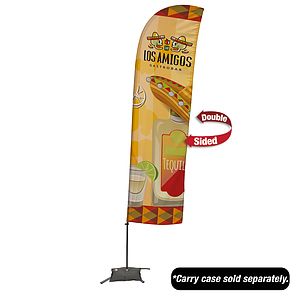 15' Value Blade Sail Sign Kit (Double-Sided with Cross Base)