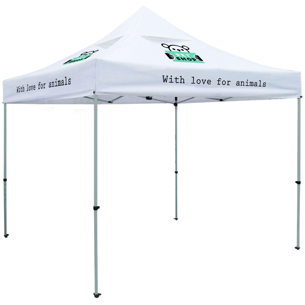 10' Premium Tent Kit with Vented Canopy (Imprinted, 4 Locations)