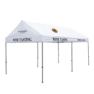 10' x 20' Premium Gable Tent Kit (Full-Color Imprint, 5 Locations)