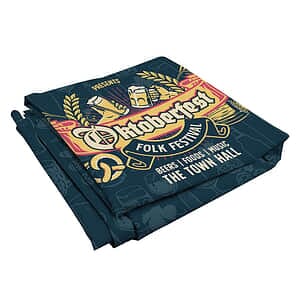 32"H x 115"W Pop-Up Table  Fitted Dye Sub Throw