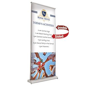 33.5" Deluxe Pro Retractor Double-Banner Kit (Dry-Erase Media)