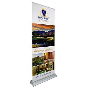 46.5" Deluxe Pro Retractor Single-Banner Kit (No-Curl Opaque Fabric)