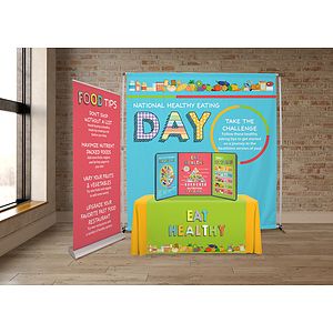 46.5" Deluxe Pro Retractor Single-Banner Kit (No-Curl Opaque Fabric)