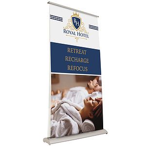 46.5" Deluxe Pro Retractor Double-Banner Kit (No-Curl Opaque Fabric)