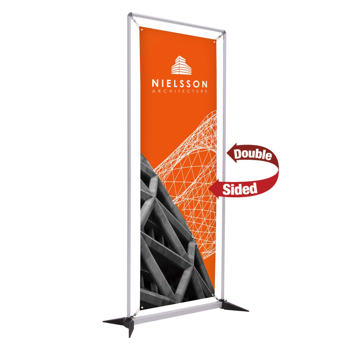 3' FrameWorx Banner Display Kit ( Double-Sided, 13 oz. Smooth Vinyl)