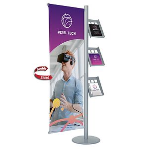 Flex Banner Display Single-Banner with Lit Rack Kit