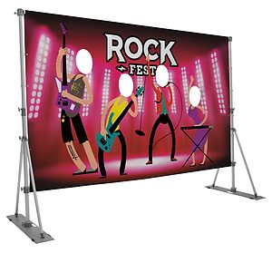 Headliner Quad Face Cutout Replacement Banner (18 oz. Vinyl, Single-Sided)