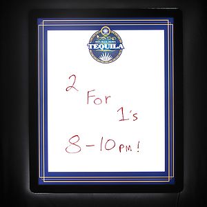15"W x 18"H Luxe Glo Message Board