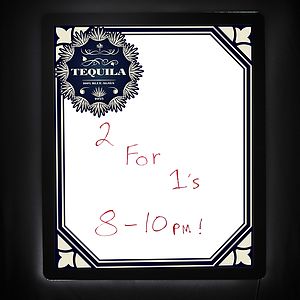 18"W x 23"H Luxe Glo Message Board