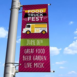 18" x 48" Vinyl Boulevard Banner Double-Sided