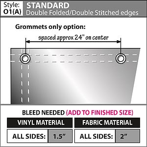 4' x 8' 13 oz. Vinyl Banner Single-Sided