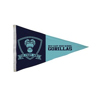 2' x 3' Nylon Pennant Flag Single-Sided