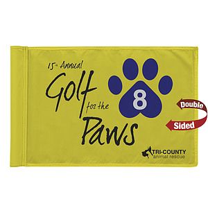 Golf Flag with Tube Double-Sided