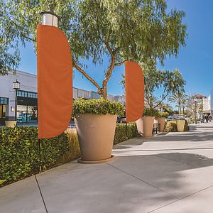 10' Solid-Color Stadium Flutter Flag Kit Single-Sided