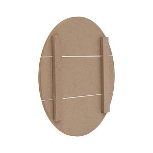 12" Round MDF Slatted Wood Print